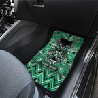 Aotearoa Ngati Awa Car Mats Maori Tribal Green Marble Paua Shell Pattern