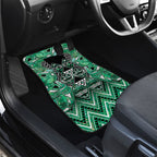 Aotearoa Ngati Awa Car Mats Maori Tribal Green Marble Paua Shell Pattern