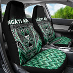 Aotearoa Ngati Awa Car Seat Cover Maori Tribal Green Marble Paua Shell Pattern