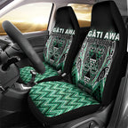 Aotearoa Ngati Awa Car Seat Cover Maori Tribal Green Marble Paua Shell Pattern
