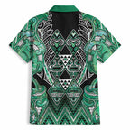 Aotearoa Ngati Awa Hawaiian Shirt Maori Tribal Green Marble Paua Shell Pattern