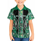 Aotearoa Ngati Awa Hawaiian Shirt Maori Tribal Green Marble Paua Shell Pattern