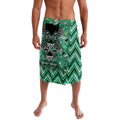 Aotearoa Ngati Awa Lavalava Maori Tribal Green Marble Paua Shell Pattern