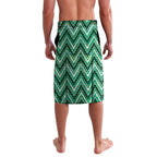 Aotearoa Ngati Awa Lavalava Maori Tribal Green Marble Paua Shell Pattern
