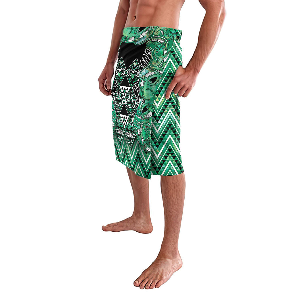 Aotearoa Ngati Awa Lavalava Maori Tribal Green Marble Paua Shell Pattern