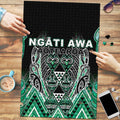 Aotearoa Ngati Awa Puzzle Maori Tribal Green Marble Paua Shell Pattern