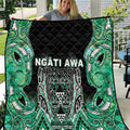 Aotearoa Ngati Awa Quilt Maori Tribal Green Marble Paua Shell Pattern
