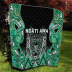 Aotearoa Ngati Awa Quilt Maori Tribal Green Marble Paua Shell Pattern