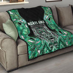 Aotearoa Ngati Awa Quilt Maori Tribal Green Marble Paua Shell Pattern