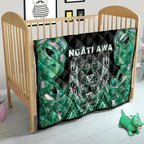 Aotearoa Ngati Awa Quilt Maori Tribal Green Marble Paua Shell Pattern