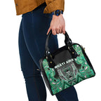 Aotearoa Ngati Awa Shoulder Handbag Maori Tribal Green Marble Paua Shell Pattern