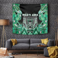 Aotearoa Ngati Awa Tapestry Maori Tribal Green Marble Paua Shell Pattern