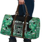 Aotearoa Ngati Awa Travel Bag Maori Tribal Green Marble Paua Shell Pattern