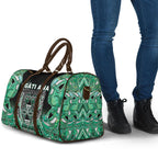 Aotearoa Ngati Awa Travel Bag Maori Tribal Green Marble Paua Shell Pattern