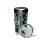 Aotearoa Ngati Awa Tumbler Cup Maori Tribal Green Marble Paua Shell Pattern