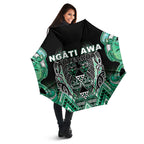 Aotearoa Ngati Awa Umbrella Maori Tribal Green Marble Paua Shell Pattern