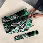 Aotearoa Ngati Awa Umbrella Maori Tribal Green Marble Paua Shell Pattern