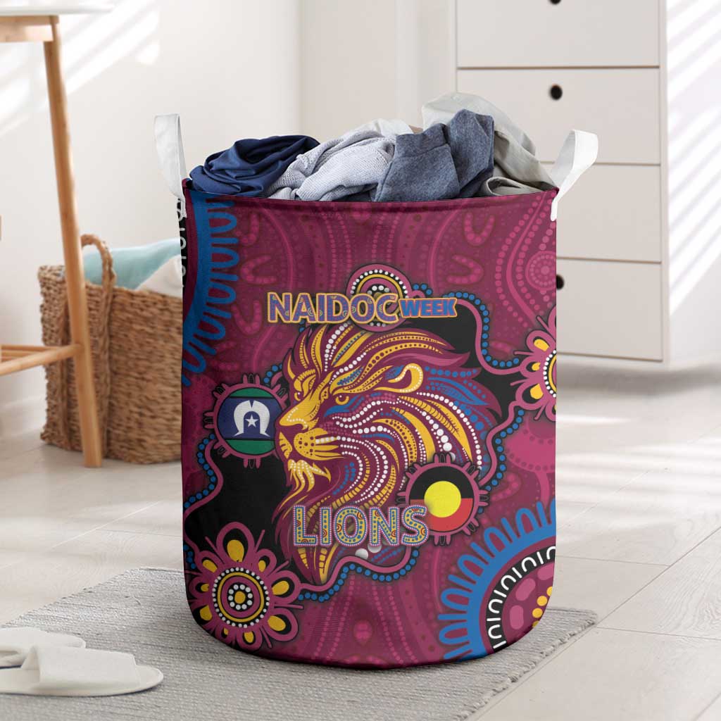 NAIDOC Week Brisbane Lions Laundry Basket Australian Aboriginal Art