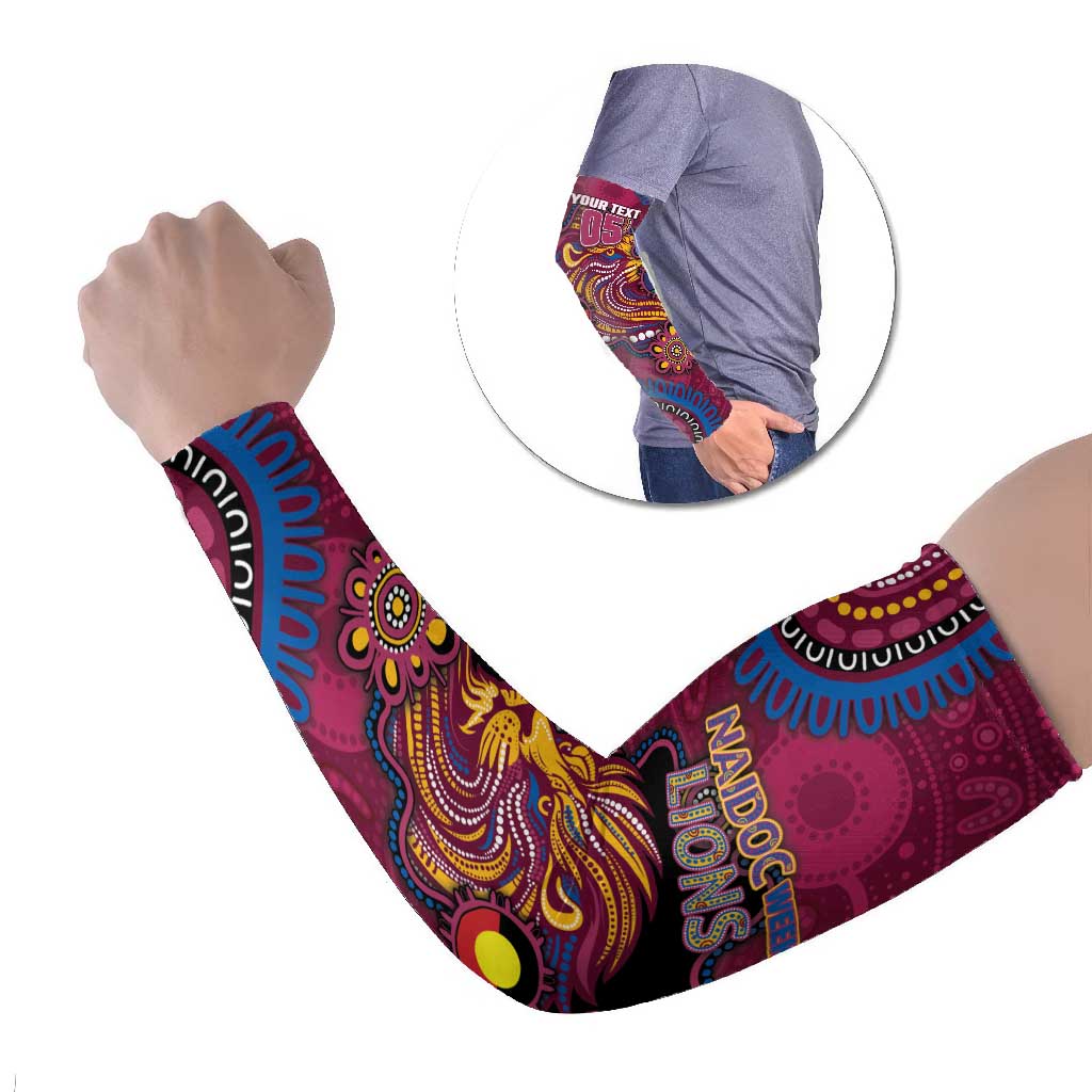 Custom NAIDOC Week Brisbane Lions Arm Sleeves Australian Aboriginal Art