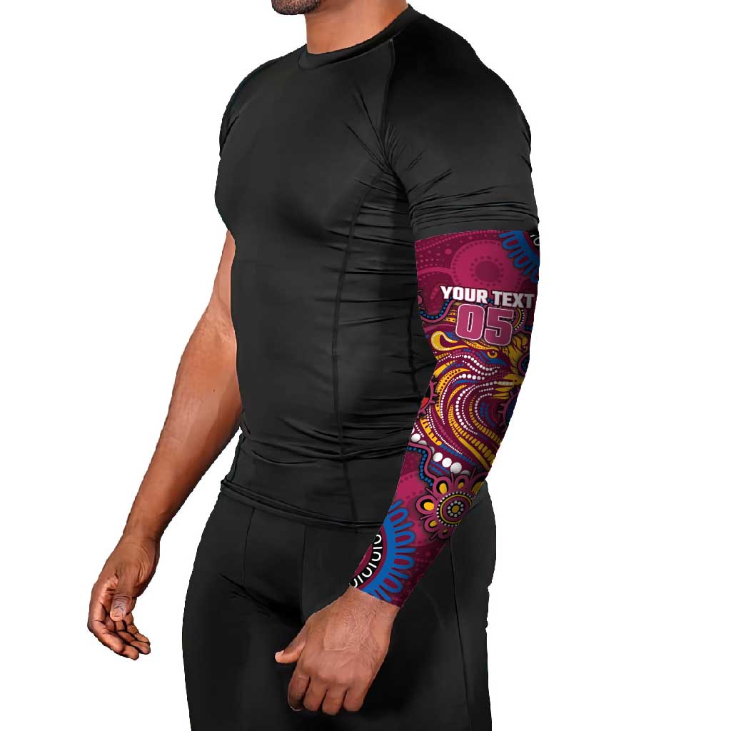 Custom NAIDOC Week Brisbane Lions Arm Sleeves Australian Aboriginal Art
