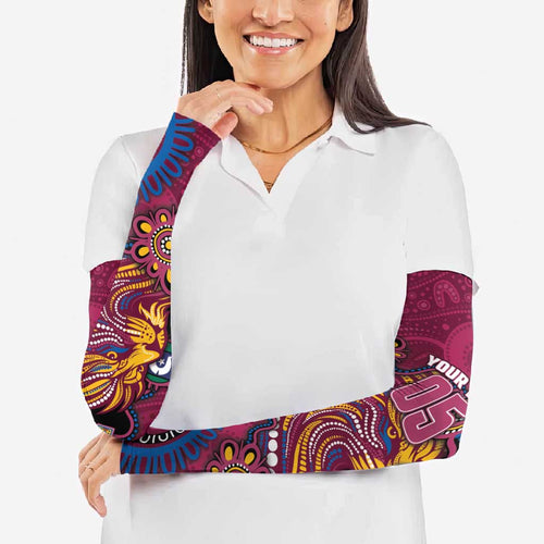 Custom NAIDOC Week Brisbane Lions Arm Sleeves Australian Aboriginal Art