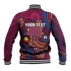 Custom NAIDOC Week Brisbane Lions Baseball Jacket Australian Aboriginal Art