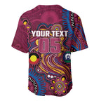 Custom NAIDOC Week Brisbane Lions Baseball Jersey Australian Aboriginal Art
