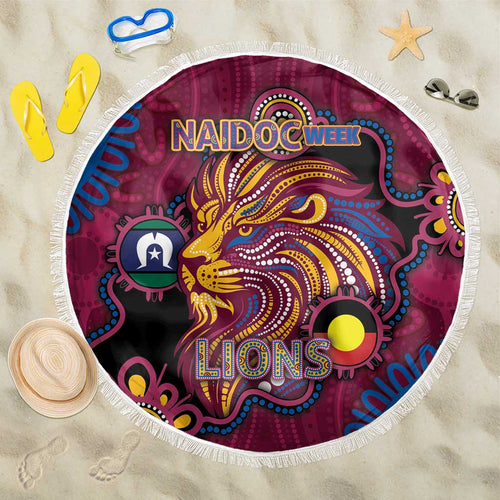 NAIDOC Week Brisbane Lions Beach Blanket Australian Aboriginal Art