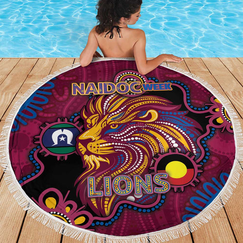 NAIDOC Week Brisbane Lions Beach Blanket Australian Aboriginal Art