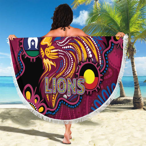 NAIDOC Week Brisbane Lions Beach Blanket Australian Aboriginal Art