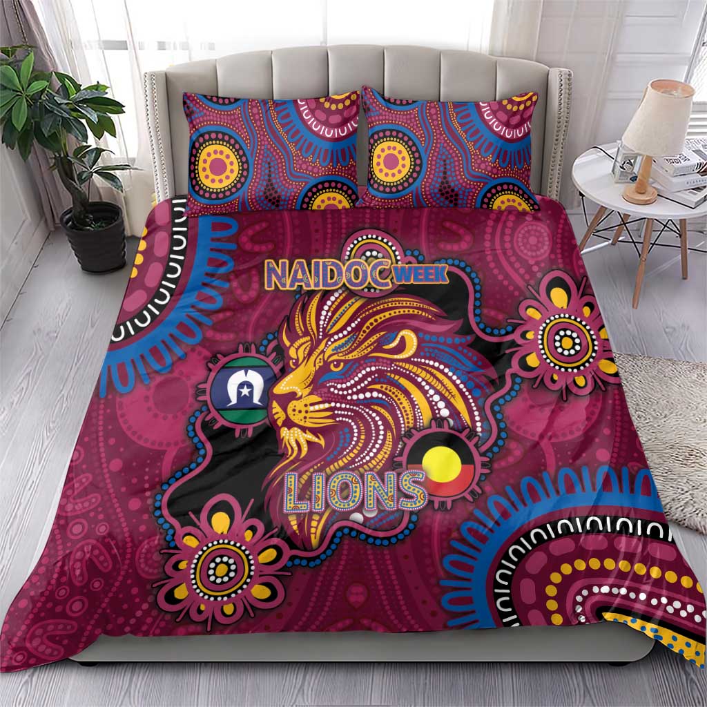 NAIDOC Week Brisbane Lions Bedding Set Australian Aboriginal Art