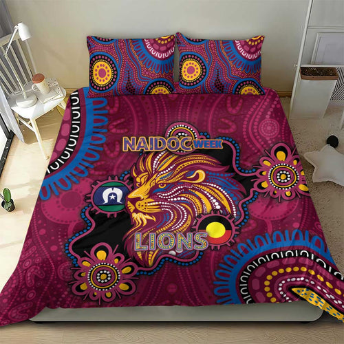 NAIDOC Week Brisbane Lions Bedding Set Australian Aboriginal Art