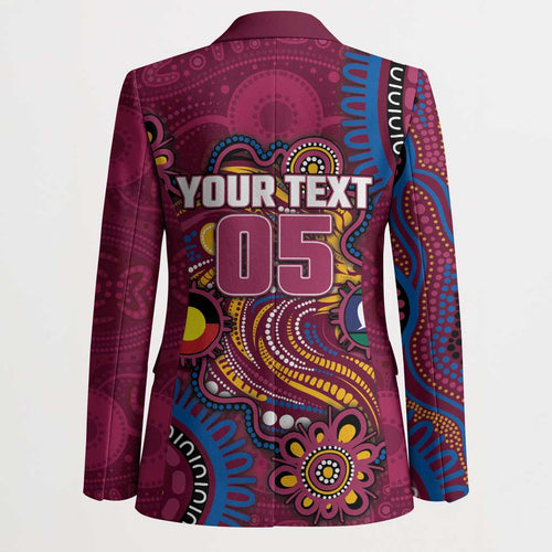 Custom NAIDOC Week Brisbane Lions Blazer Australian Aboriginal Art