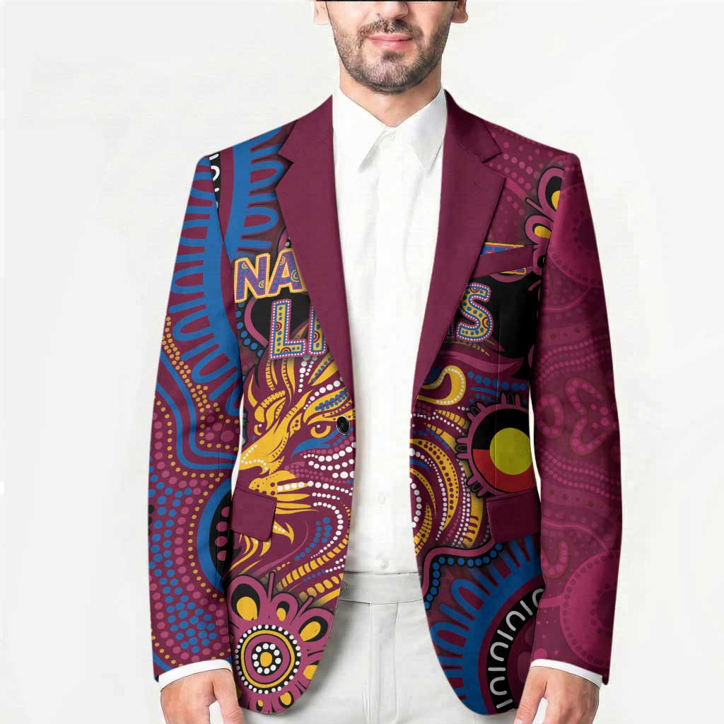 Custom NAIDOC Week Brisbane Lions Blazer Australian Aboriginal Art