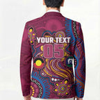 Custom NAIDOC Week Brisbane Lions Blazer Australian Aboriginal Art