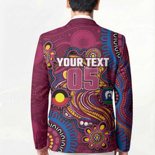 Custom NAIDOC Week Brisbane Lions Blazer Australian Aboriginal Art