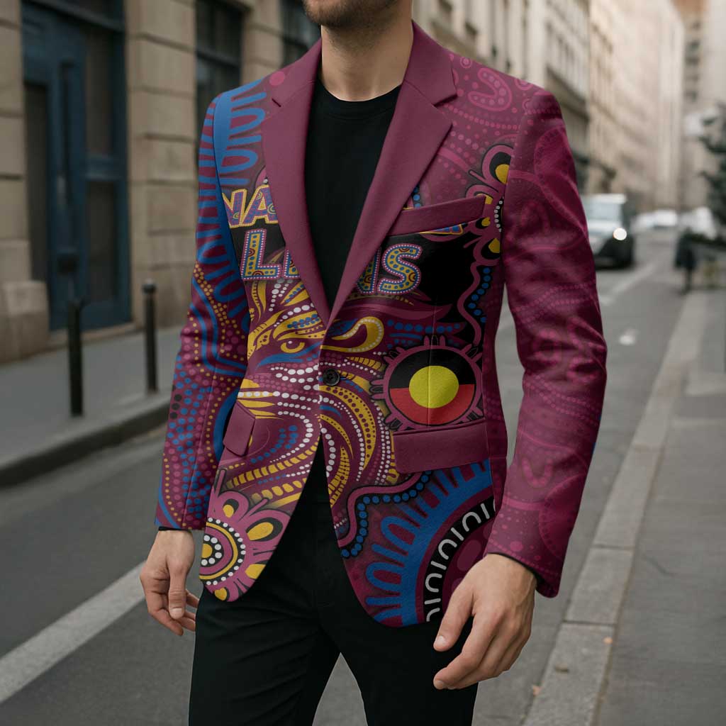 Custom NAIDOC Week Brisbane Lions Blazer Australian Aboriginal Art