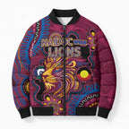 Custom NAIDOC Week Brisbane Lions Bomber Puffer Jacket Australian Aboriginal Art