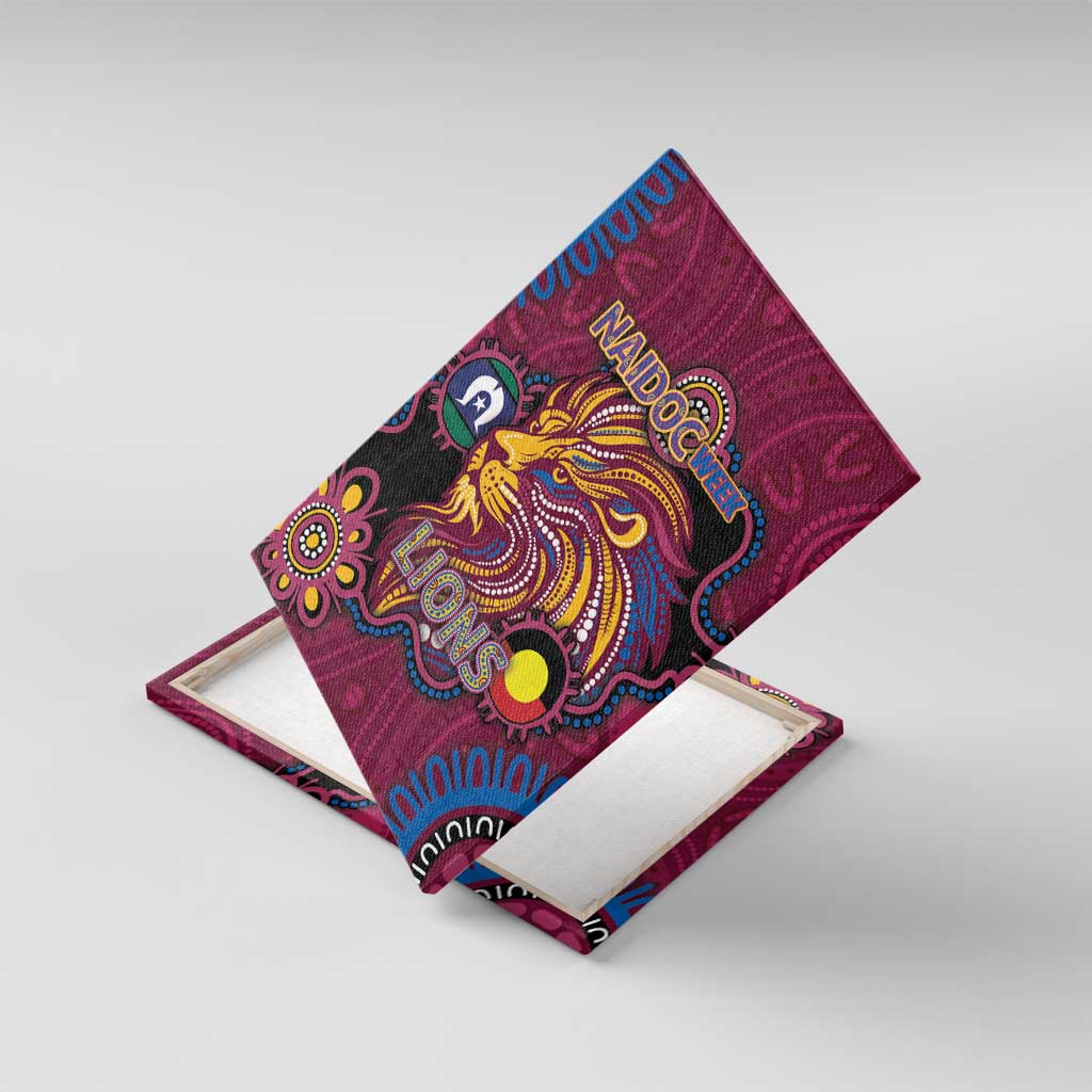 NAIDOC Week Brisbane Lions Canvas Wall Art Australian Aboriginal Art