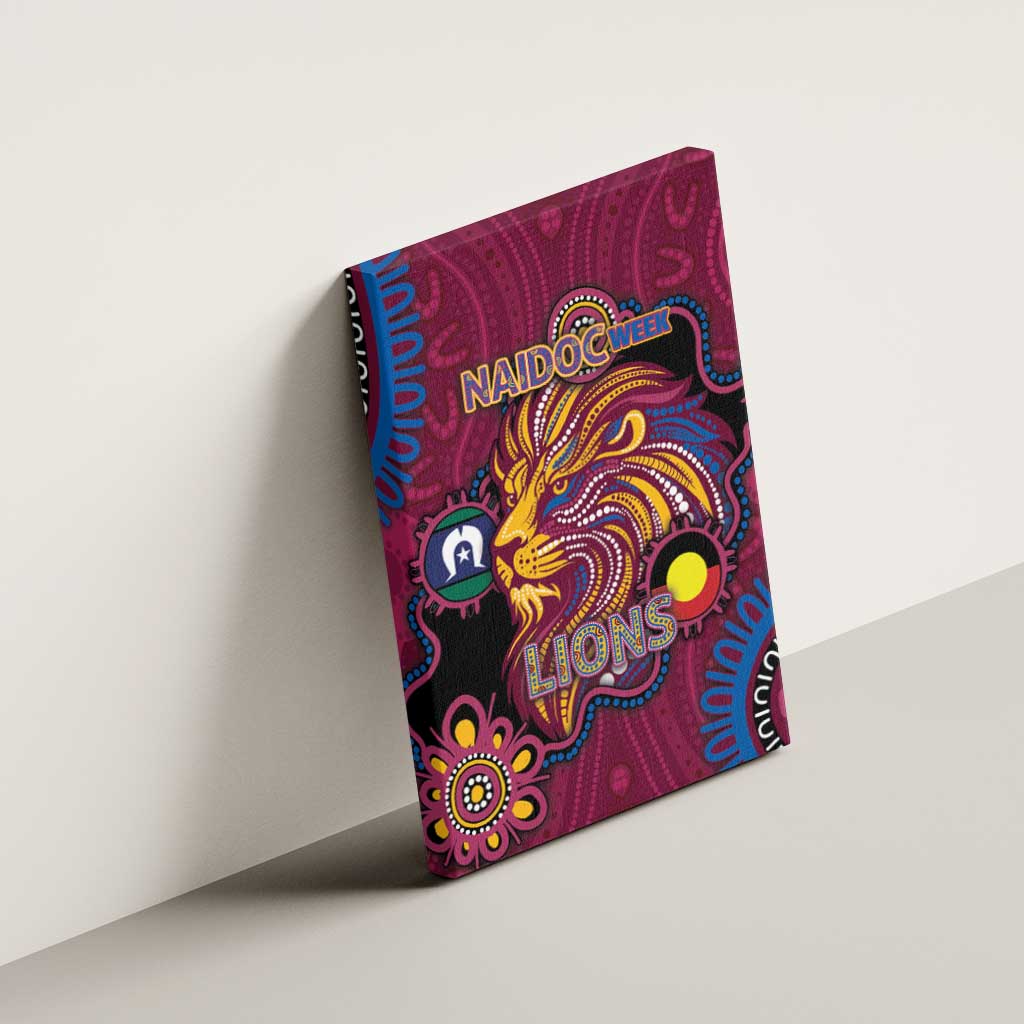 NAIDOC Week Brisbane Lions Canvas Wall Art Australian Aboriginal Art