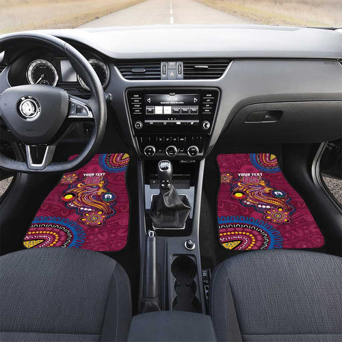 Custom NAIDOC Week Brisbane Lions Car Mats Australian Aboriginal Art