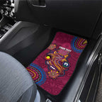 Custom NAIDOC Week Brisbane Lions Car Mats Australian Aboriginal Art