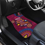 Custom NAIDOC Week Brisbane Lions Car Mats Australian Aboriginal Art