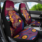 NAIDOC Week Brisbane Lions Car Seat Cover Australian Aboriginal Art