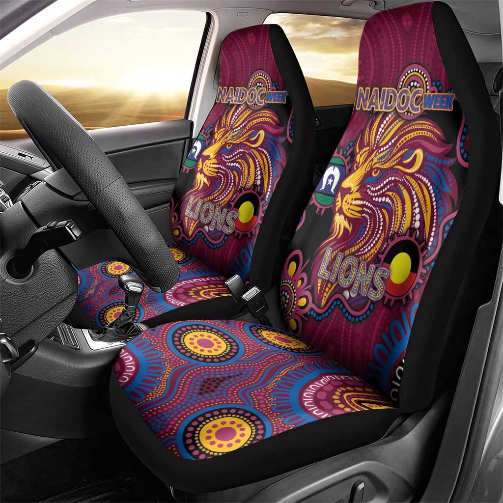 NAIDOC Week Brisbane Lions Car Seat Cover Australian Aboriginal Art