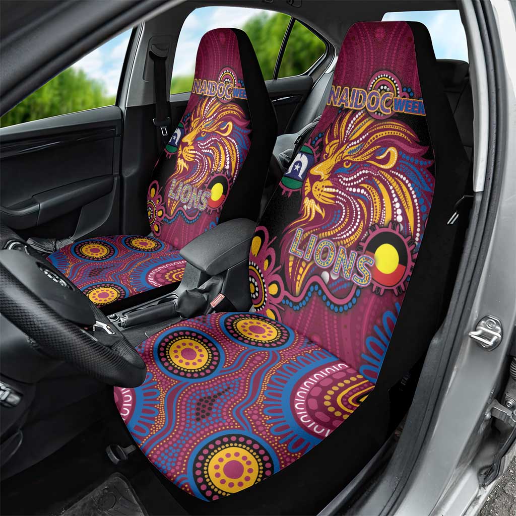 NAIDOC Week Brisbane Lions Car Seat Cover Australian Aboriginal Art