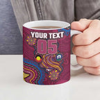 Custom NAIDOC Week Brisbane Lions Ceramic Mug Australian Aboriginal Art