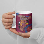 Custom NAIDOC Week Brisbane Lions Ceramic Mug Australian Aboriginal Art