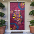 Custom NAIDOC Week Brisbane Lions Door Cover Australian Aboriginal Art