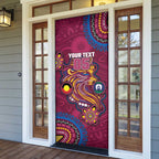 Custom NAIDOC Week Brisbane Lions Door Cover Australian Aboriginal Art